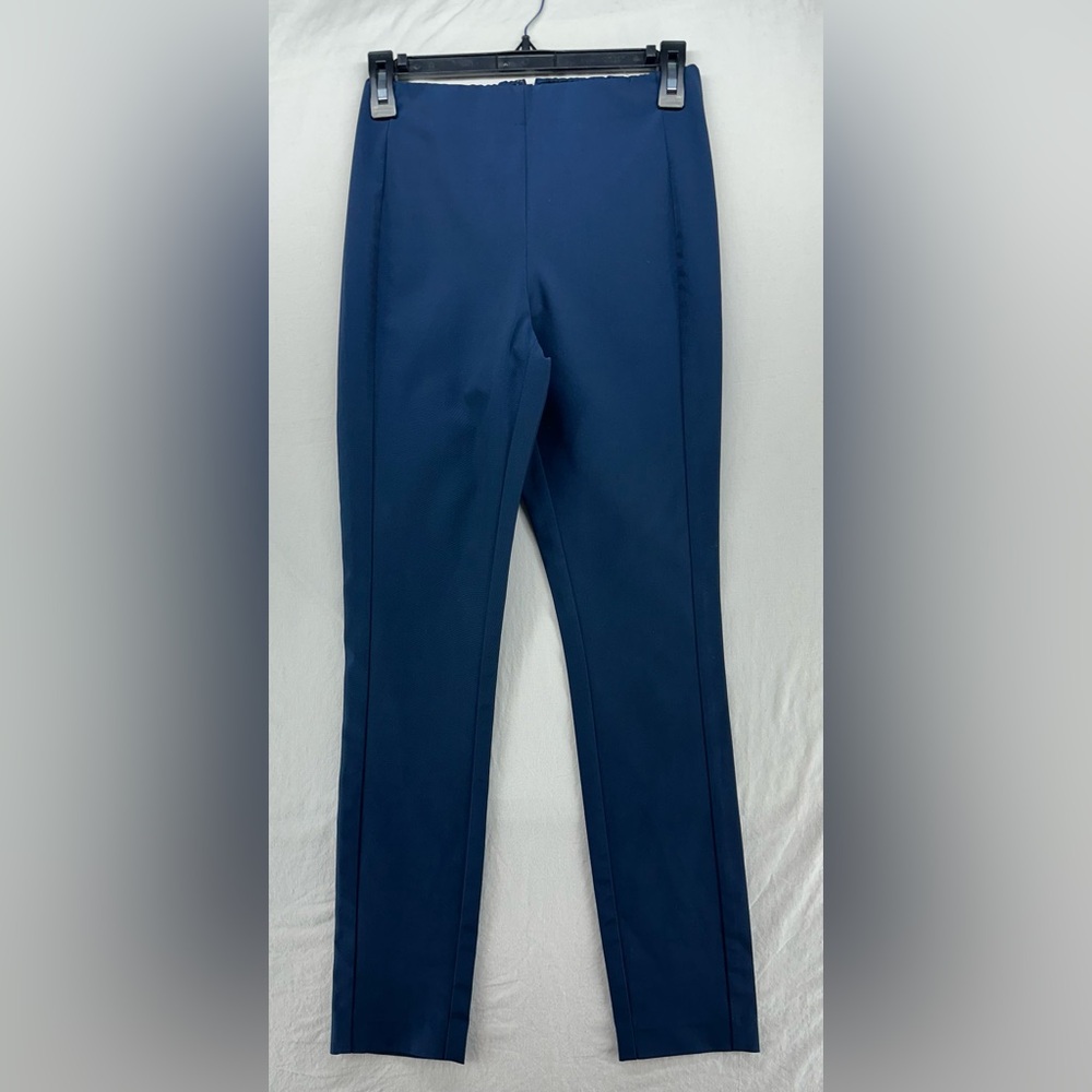 Theory Pants‎ Womens 0 Navalane Becker Stretch Slim Ankle Trousers Navy Blue